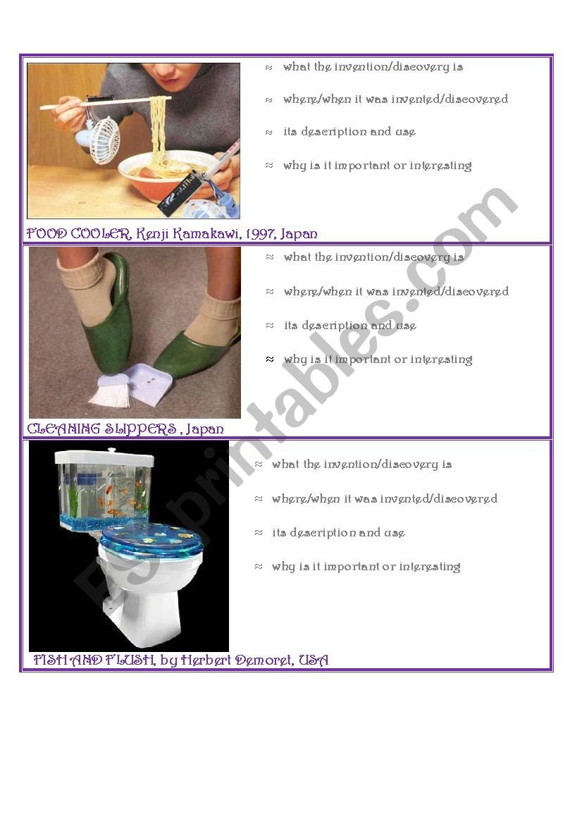 Wierd Inventions PART 1 worksheet