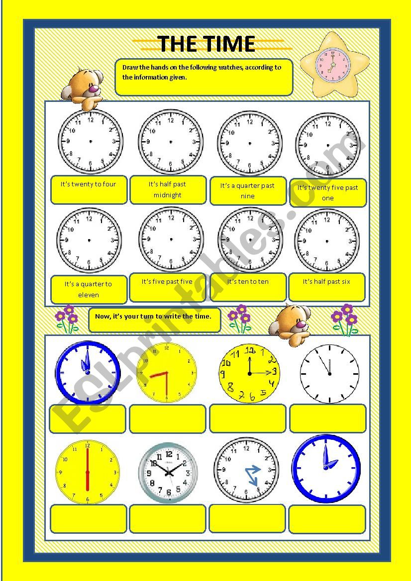 The time worksheet