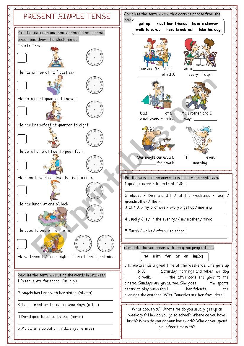 Present Simple Tense worksheet