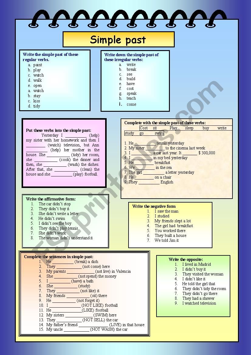 SIMPLE PAST worksheet