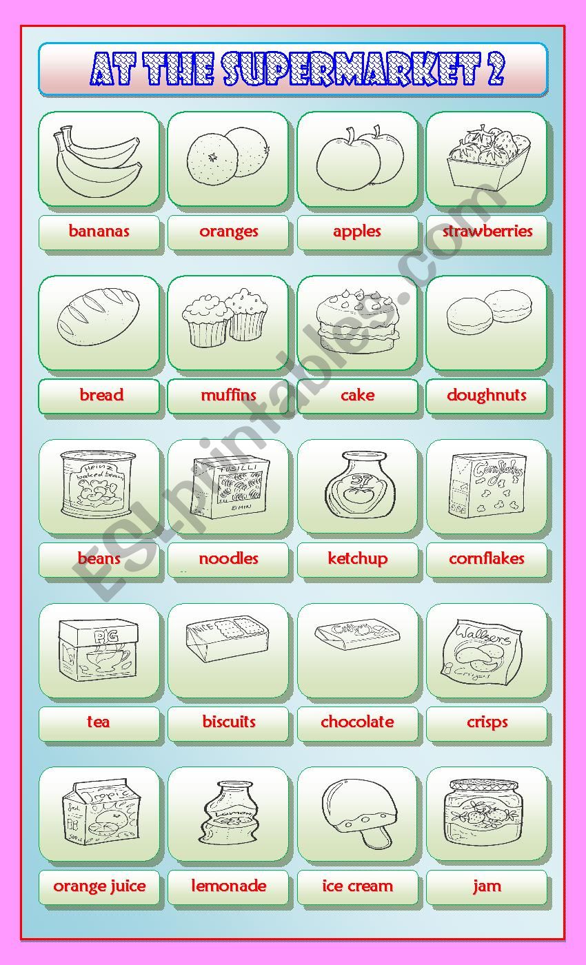 At the Supermarket 2 (3) worksheet