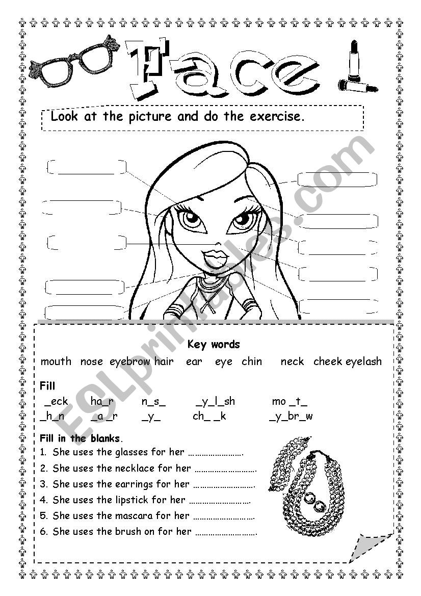 Face worksheet