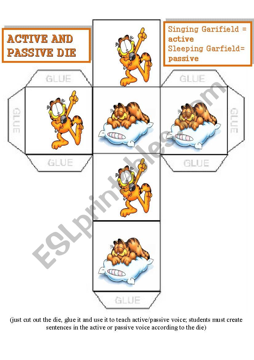 Active/Passive Voice Garfield Die