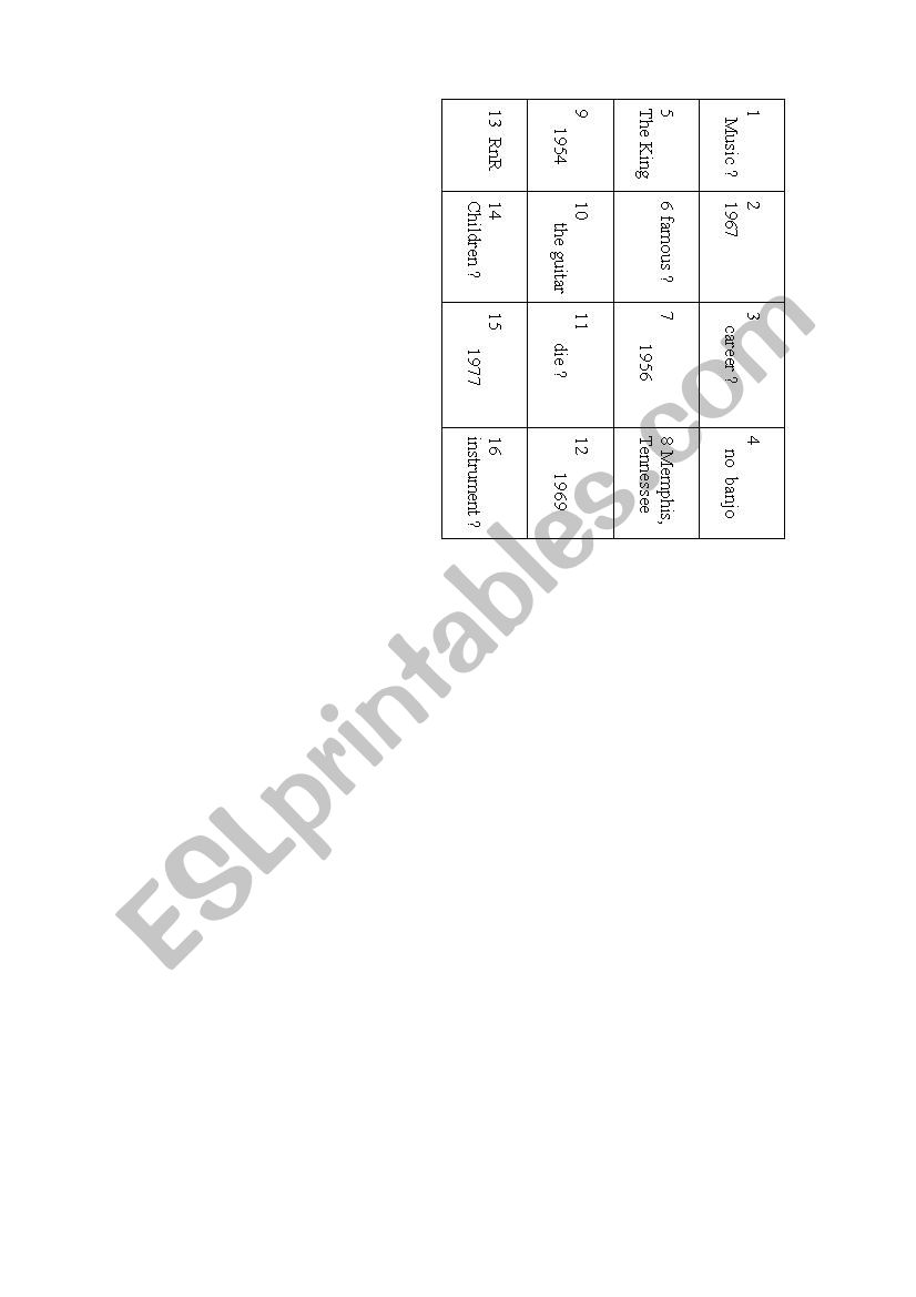 Simple Past Tic Tac Toe worksheet