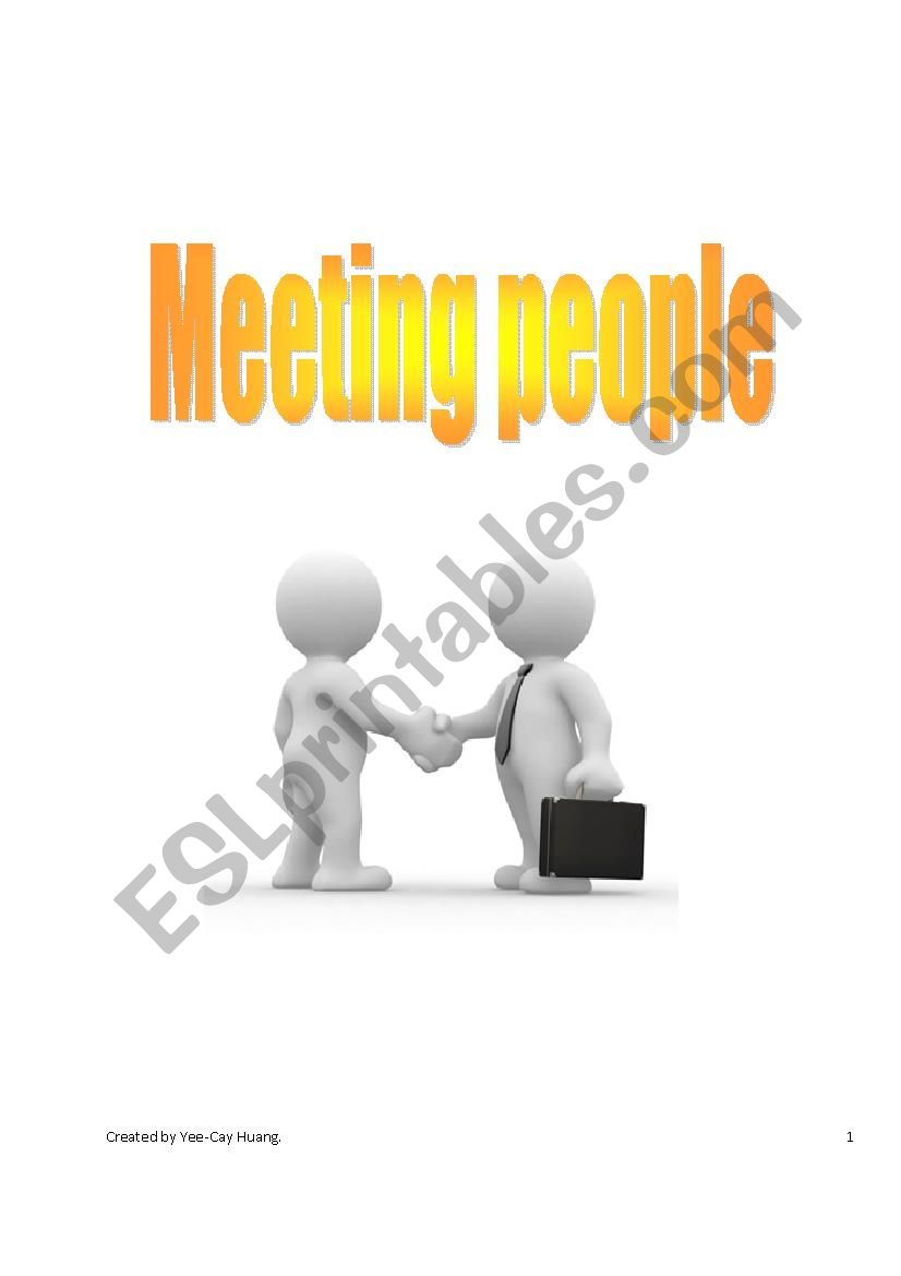 Meeting people worksheet