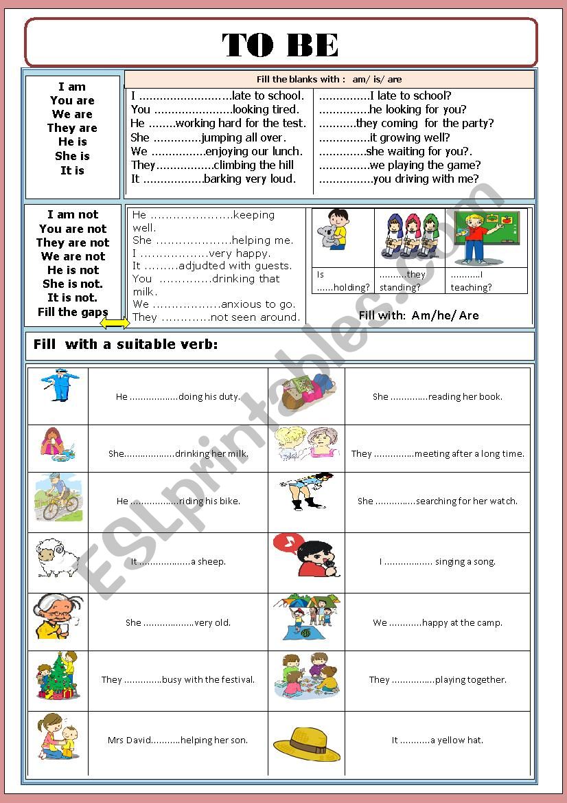 To be worksheet