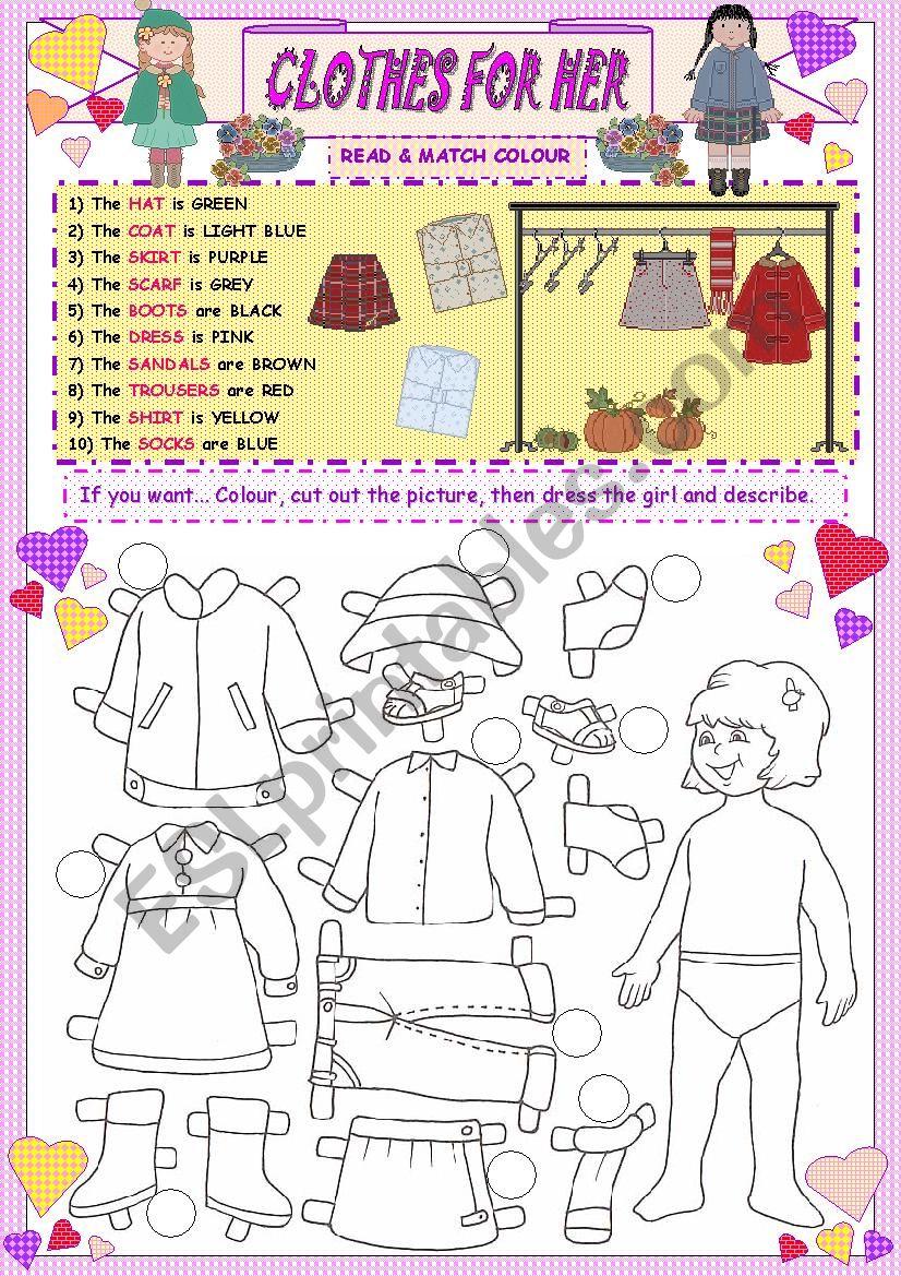 CLOTHES FOR HER (1 PART) worksheet