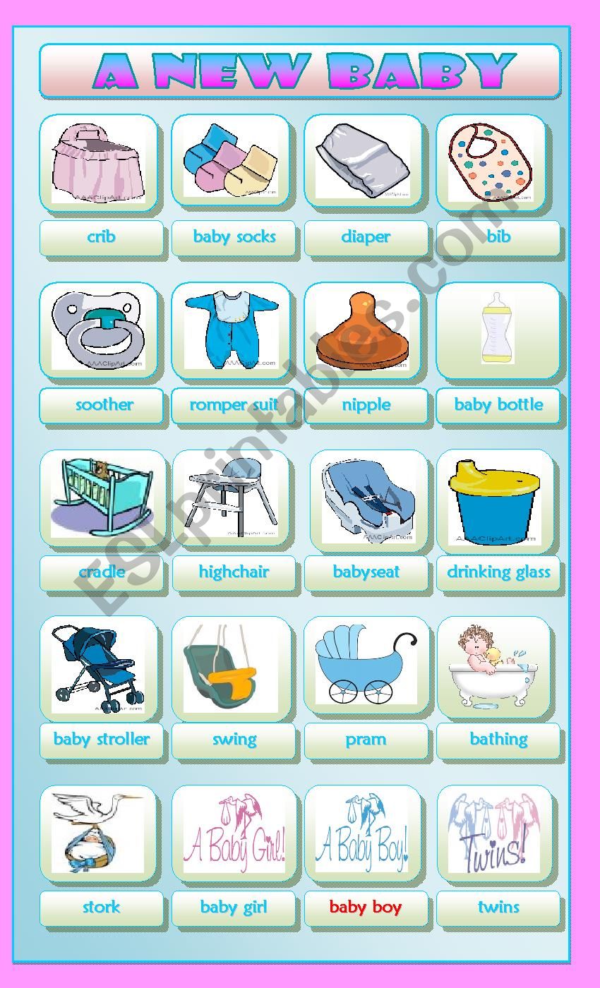 A New Baby worksheet