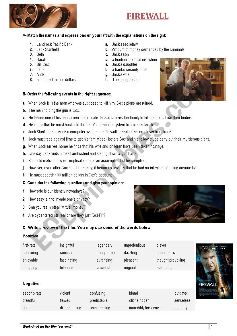 Firewall worksheet