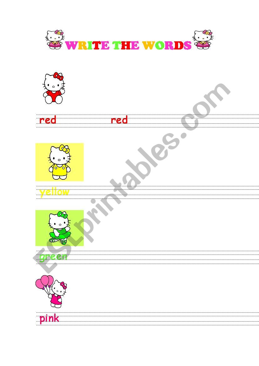 colors for preschoolers worksheet