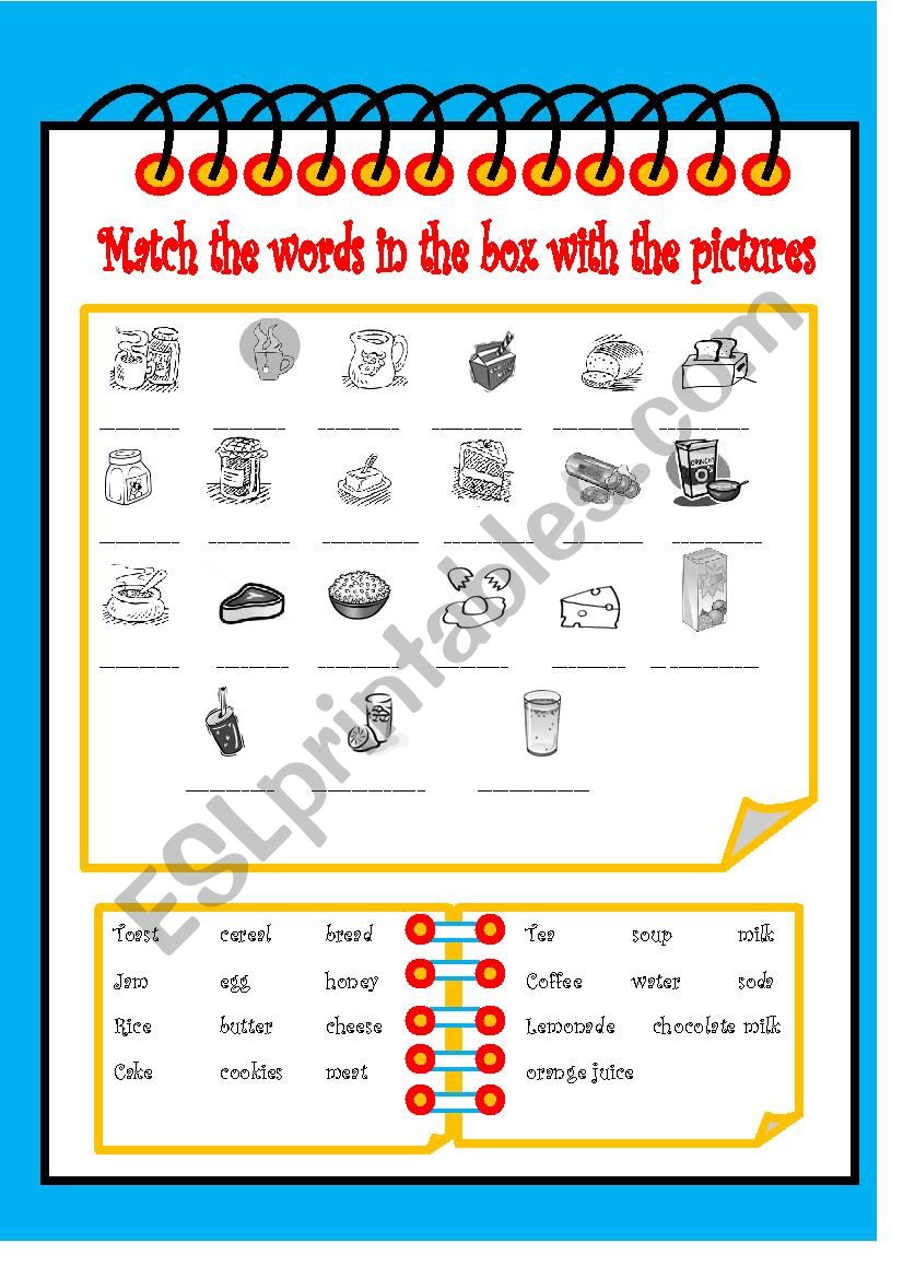 Food worksheet