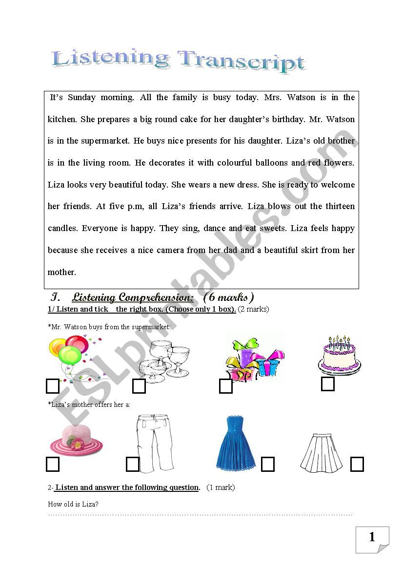 Mid Term Test N3 for 7th formers