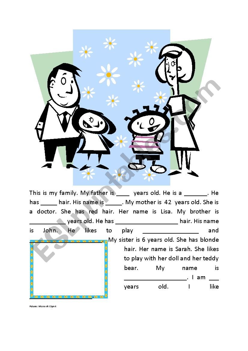 Family information gap worksheet