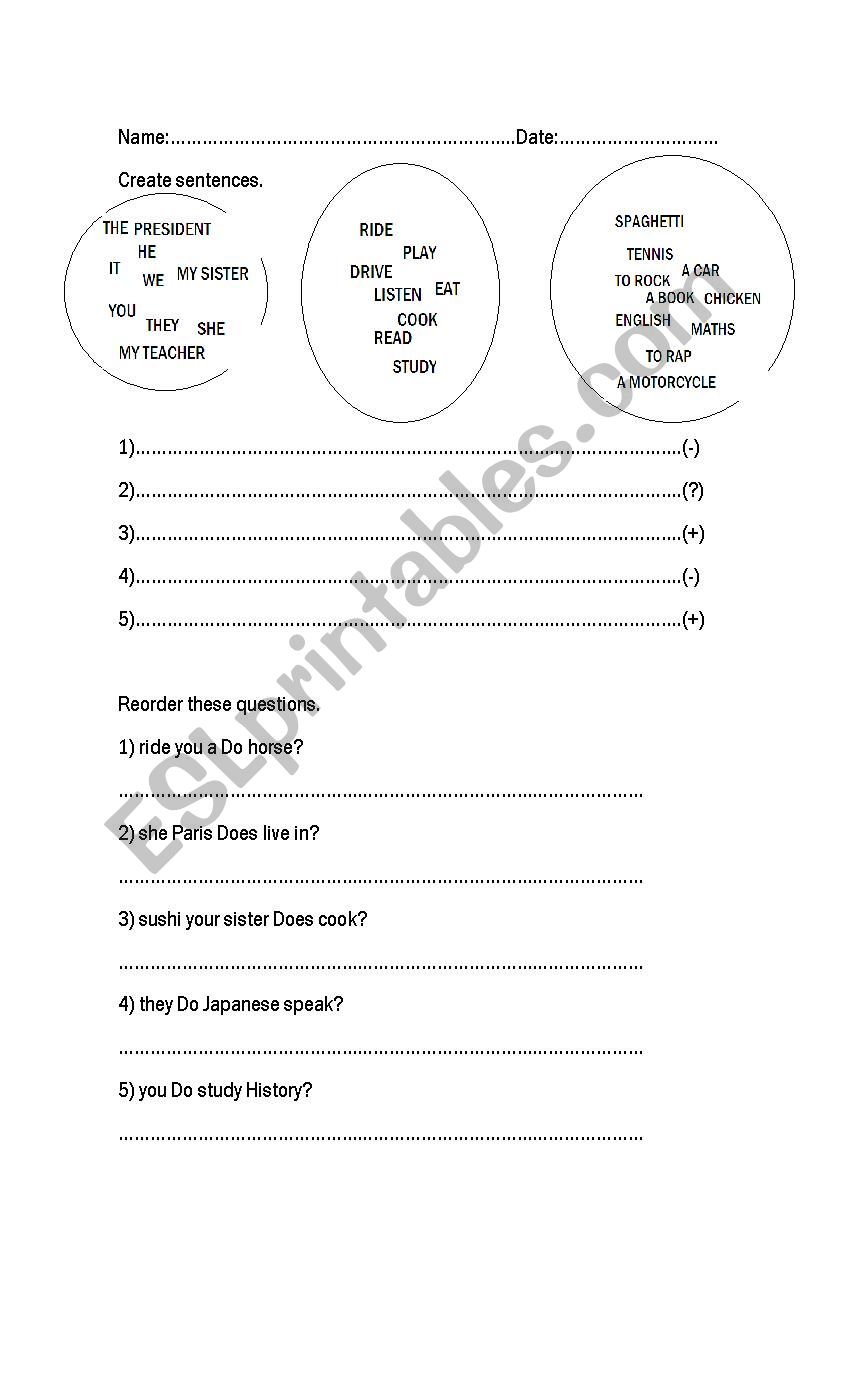 Present Simple worksheet