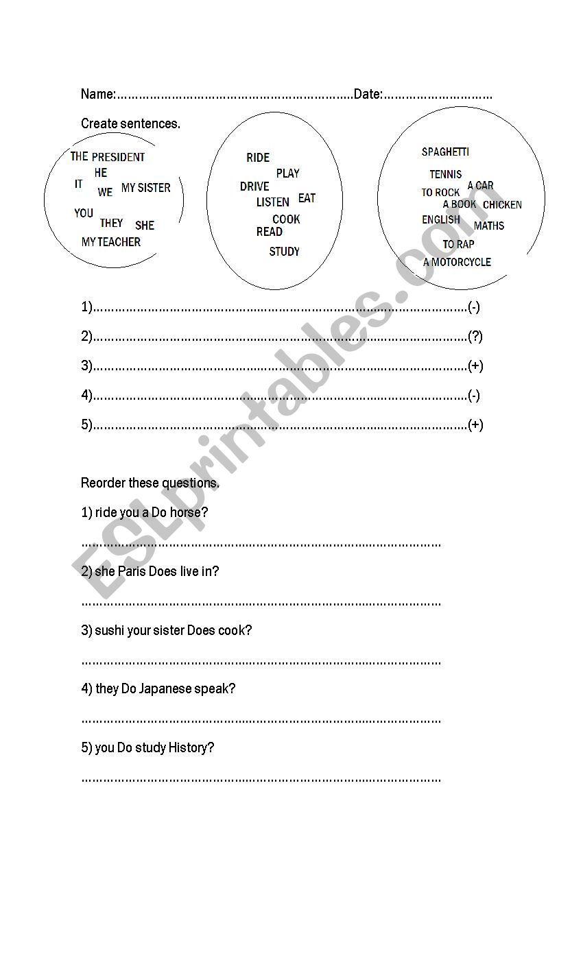 Present Simple worksheet