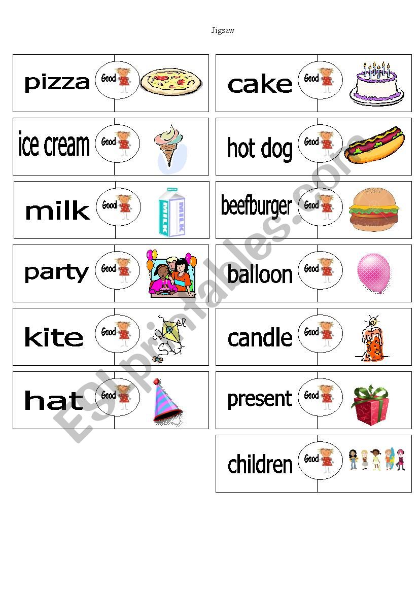 Birthday Jigsaw Game worksheet