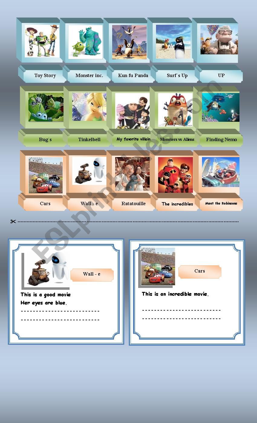 Movies _ Who is who movies?? worksheet