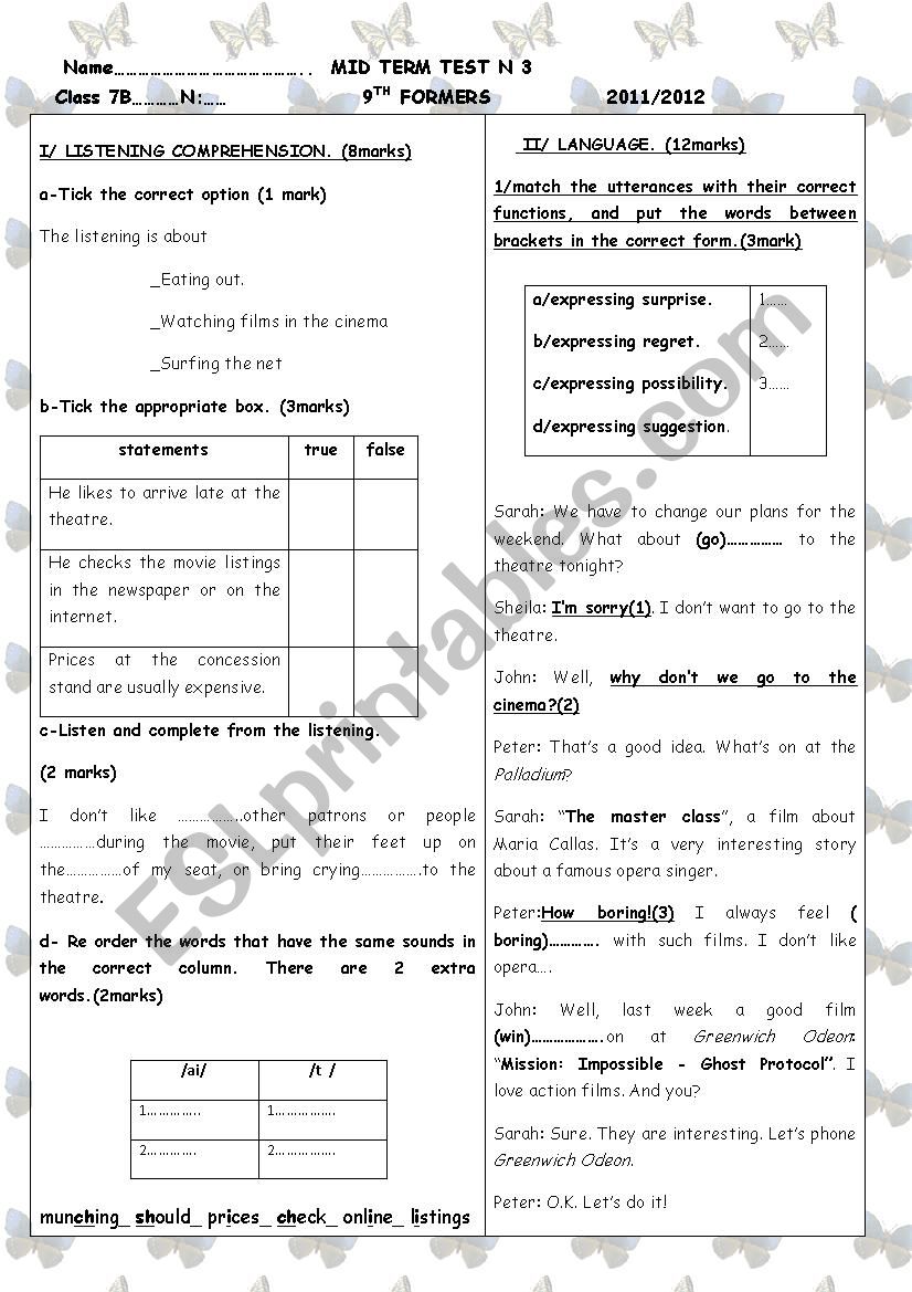 mid term test 3 worksheet