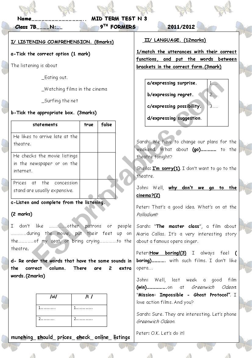 mid term test 3 worksheet