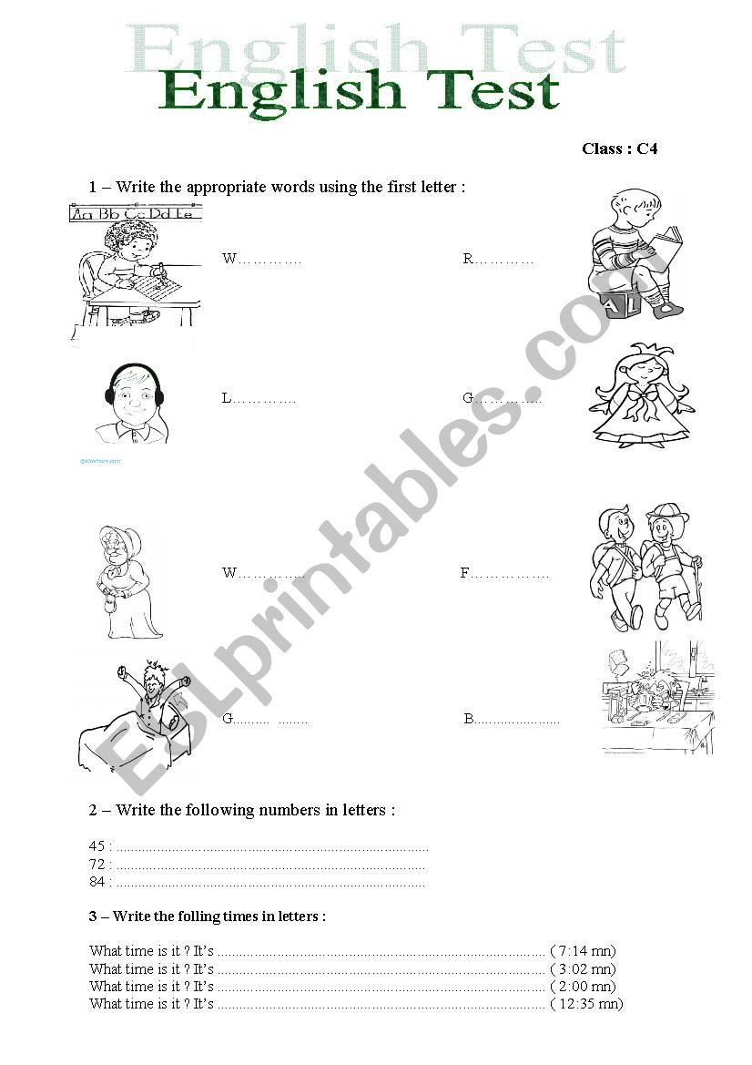 C4 worksheet