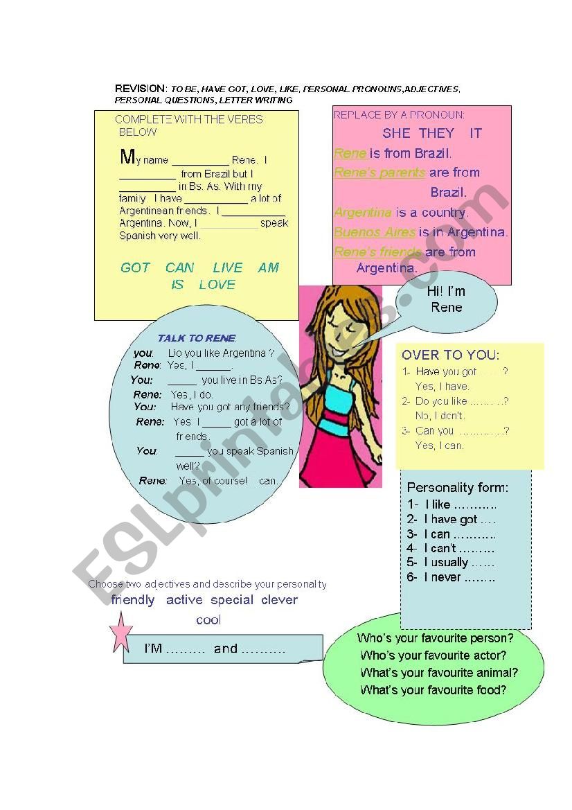 revision for young learners worksheet