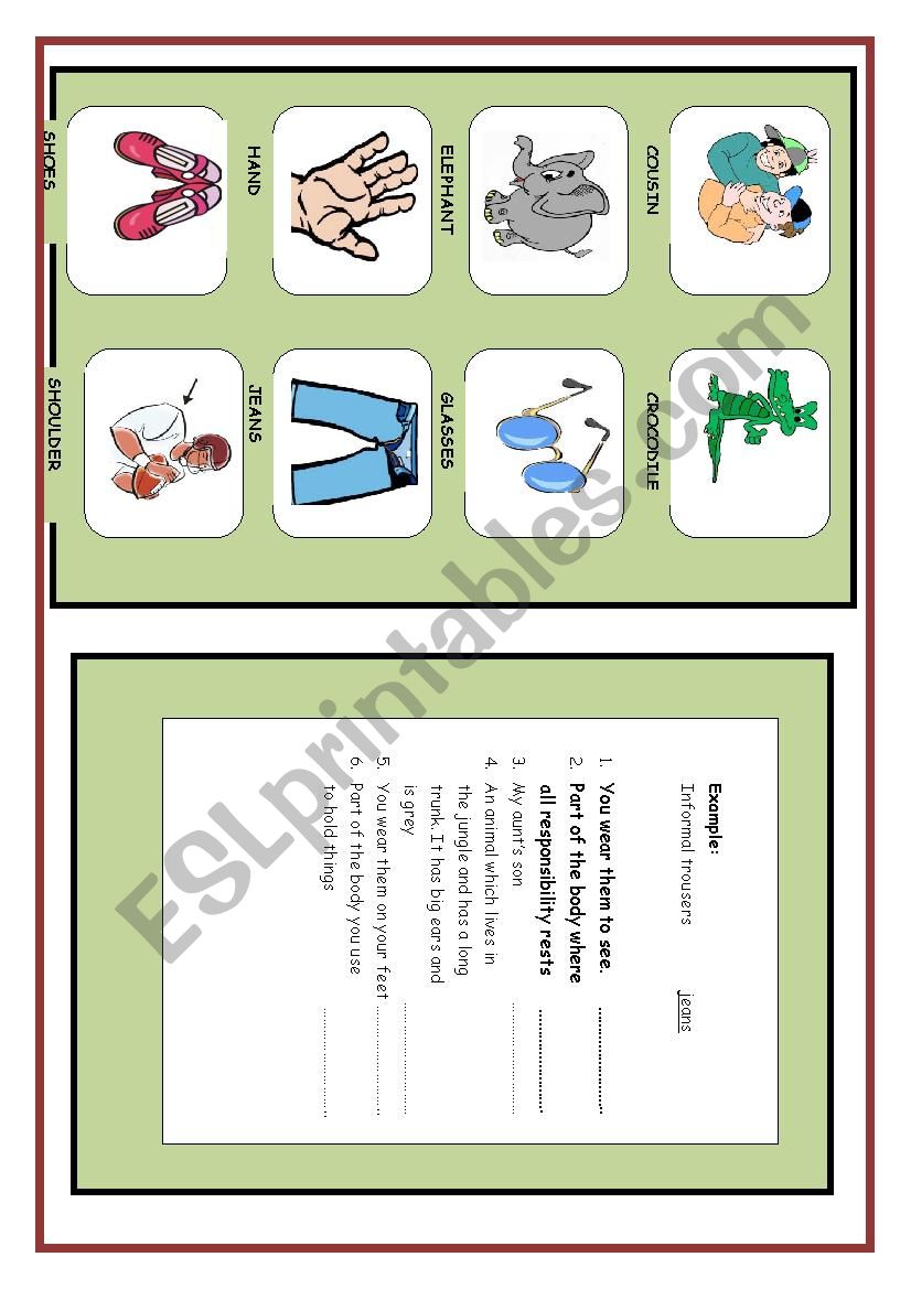 MOVERS CAMBRIDGE EXAM READING PART 1