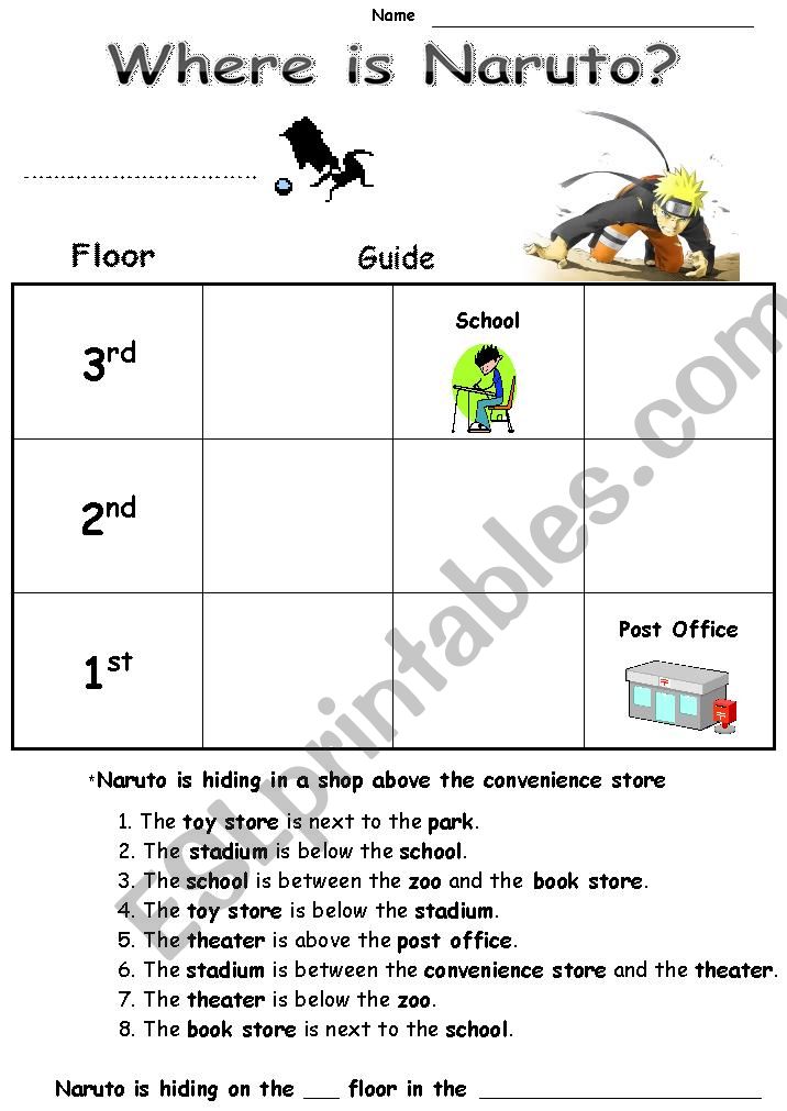 Cool Naruto Worksheet