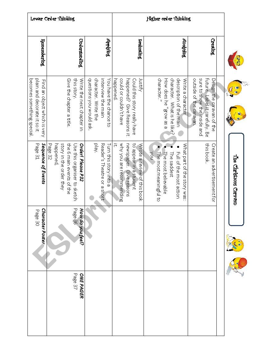The Christmas Caravan  worksheet