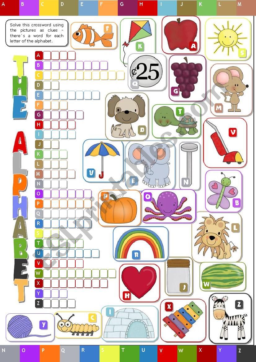 THE ALPHABET worksheet