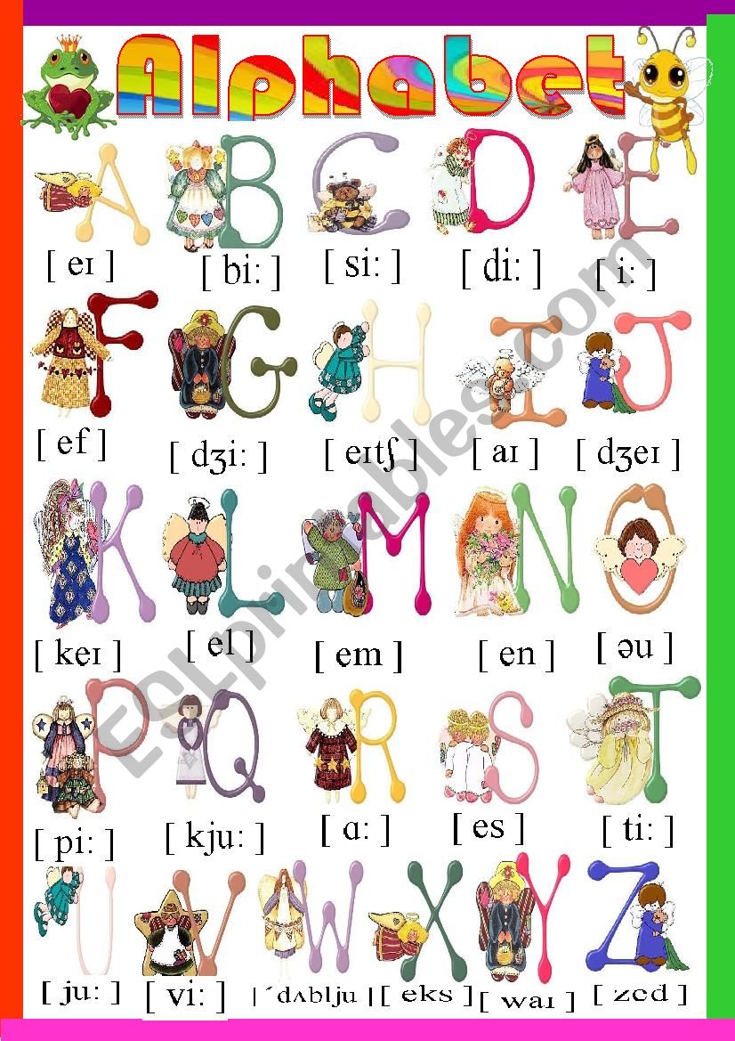 The English alphabet worksheet