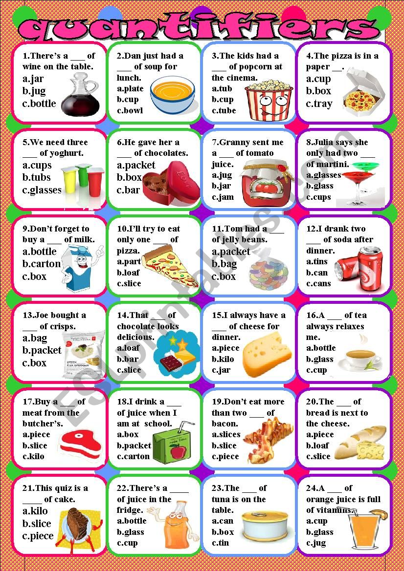 quantifiers worksheet