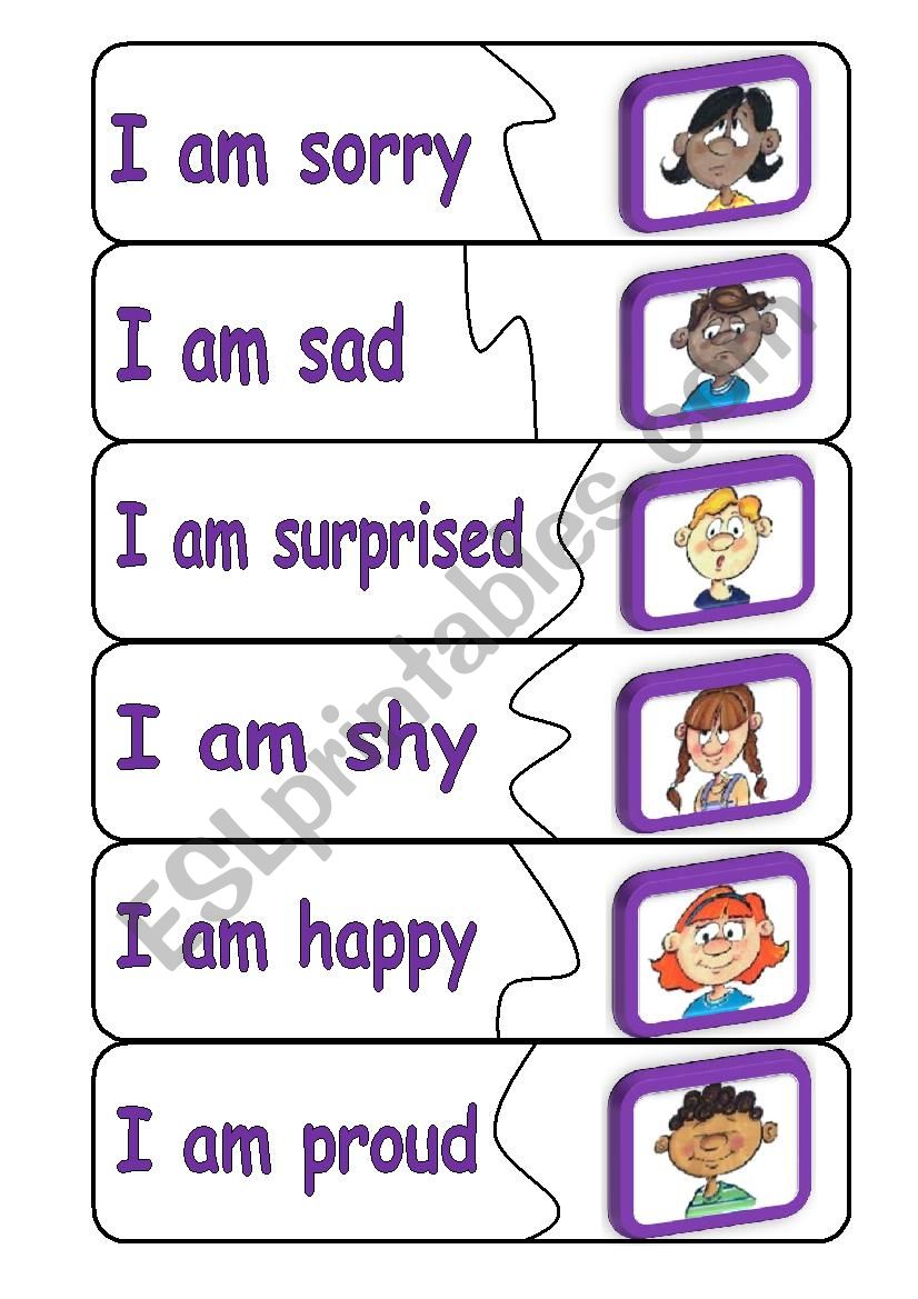 feelings puzzle pieces worksheet