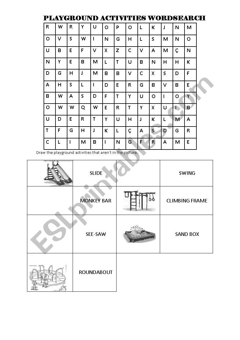 Playground activities_Wordsearch