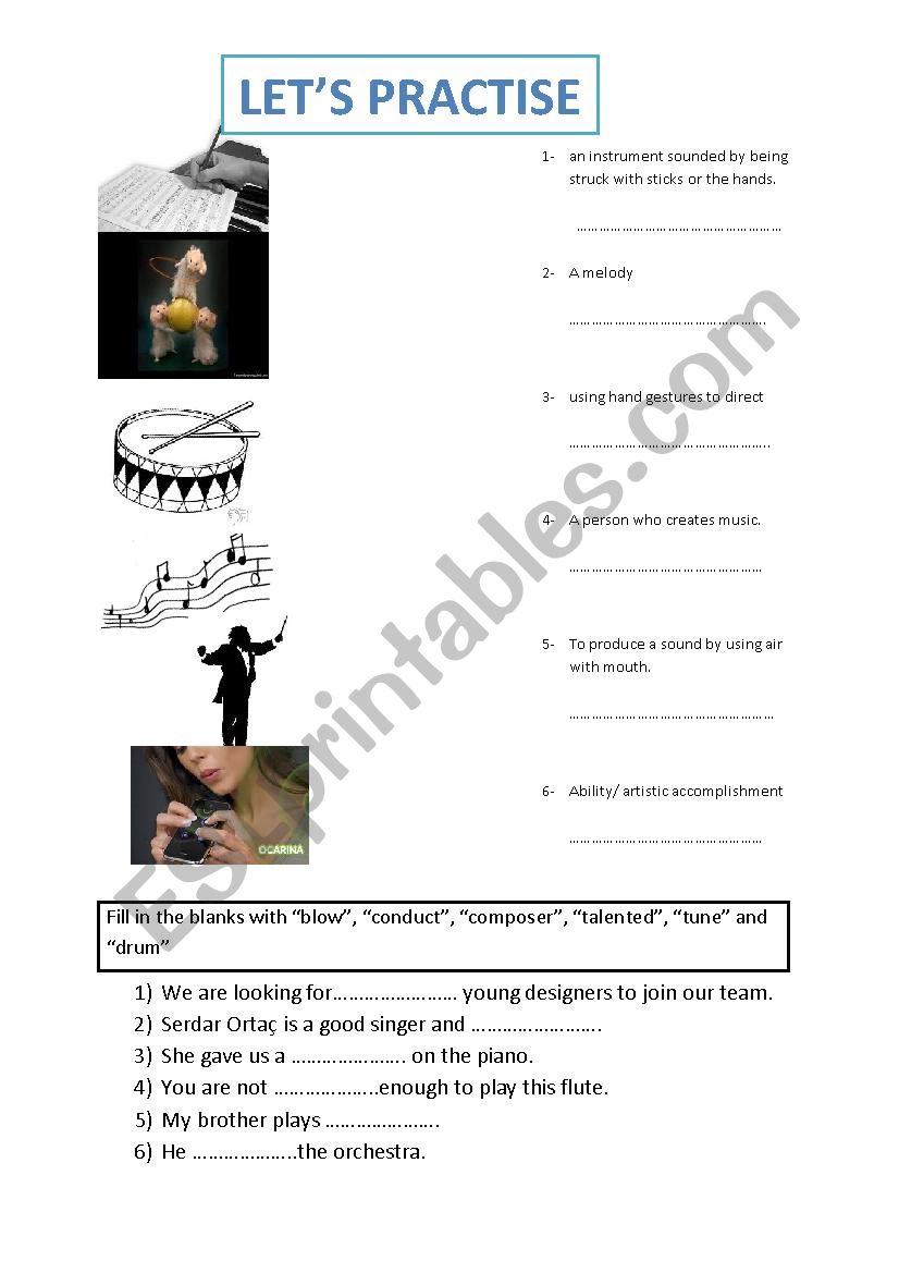 Music worksheet worksheet