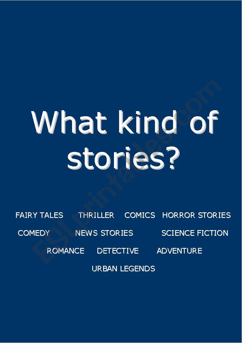 What Kind of Stories? worksheet