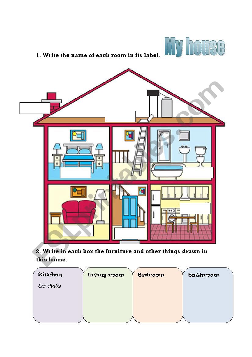 my house worksheet