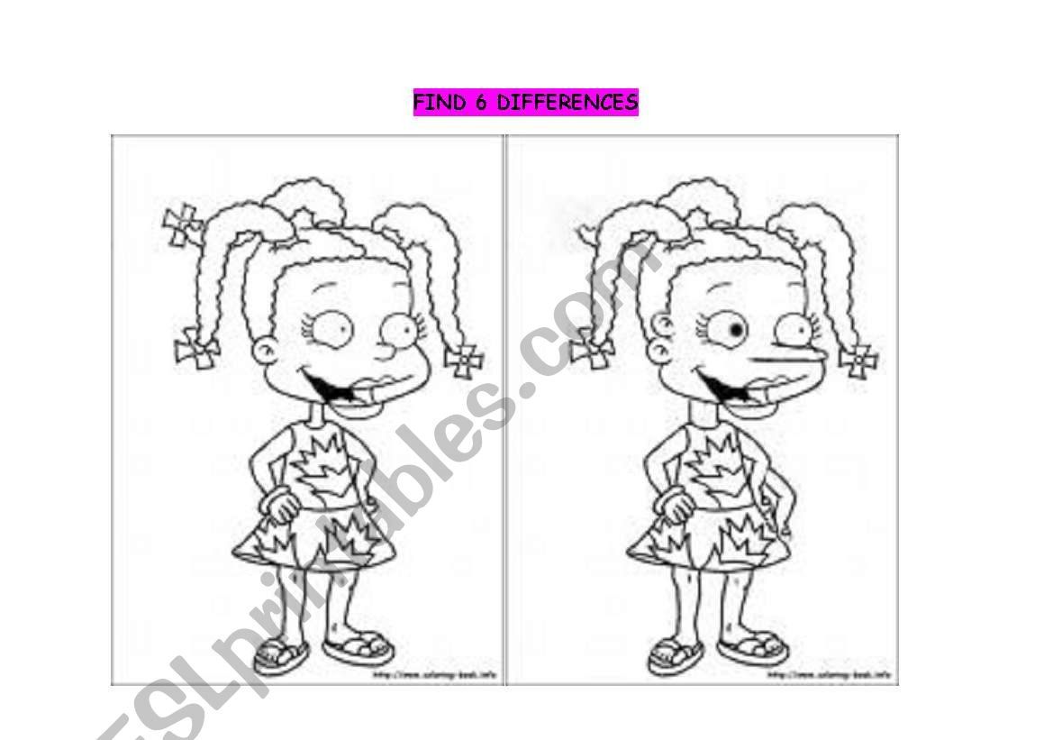 find 6 differences worksheet