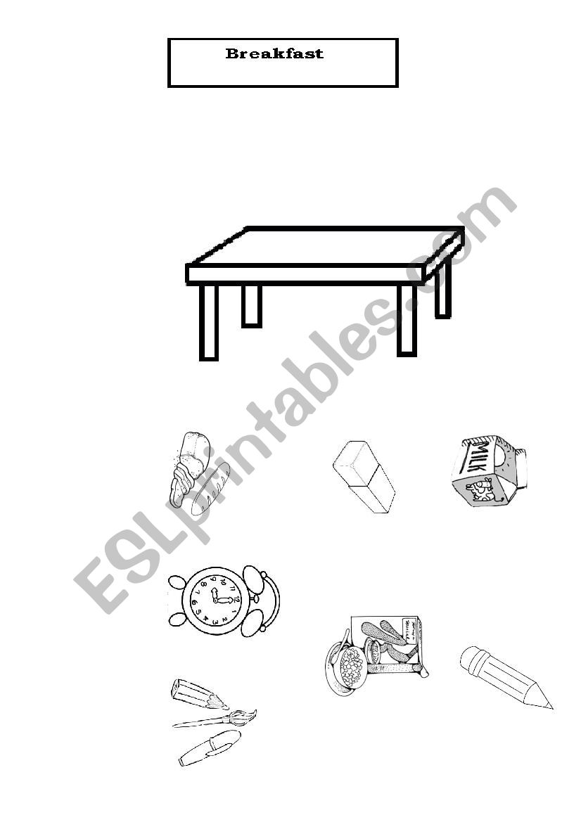 Breakfast worksheet