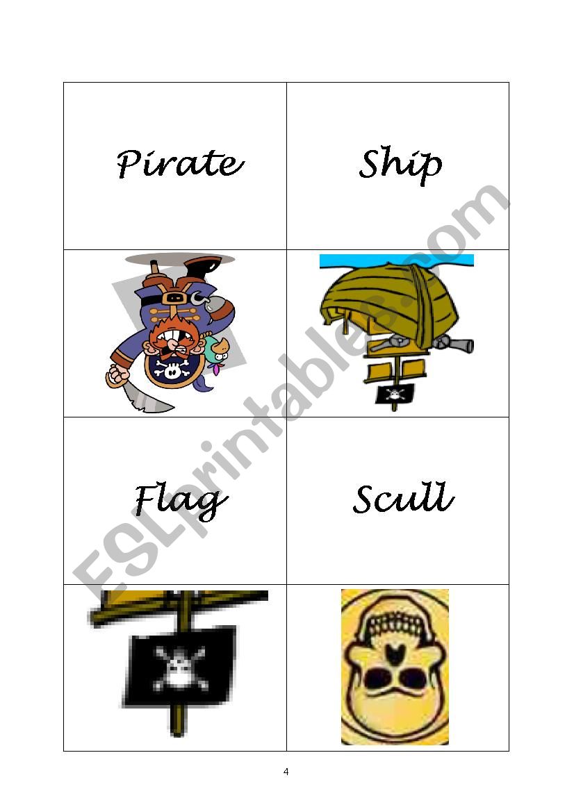 Pirate Bingo (part 2 of 2) worksheet