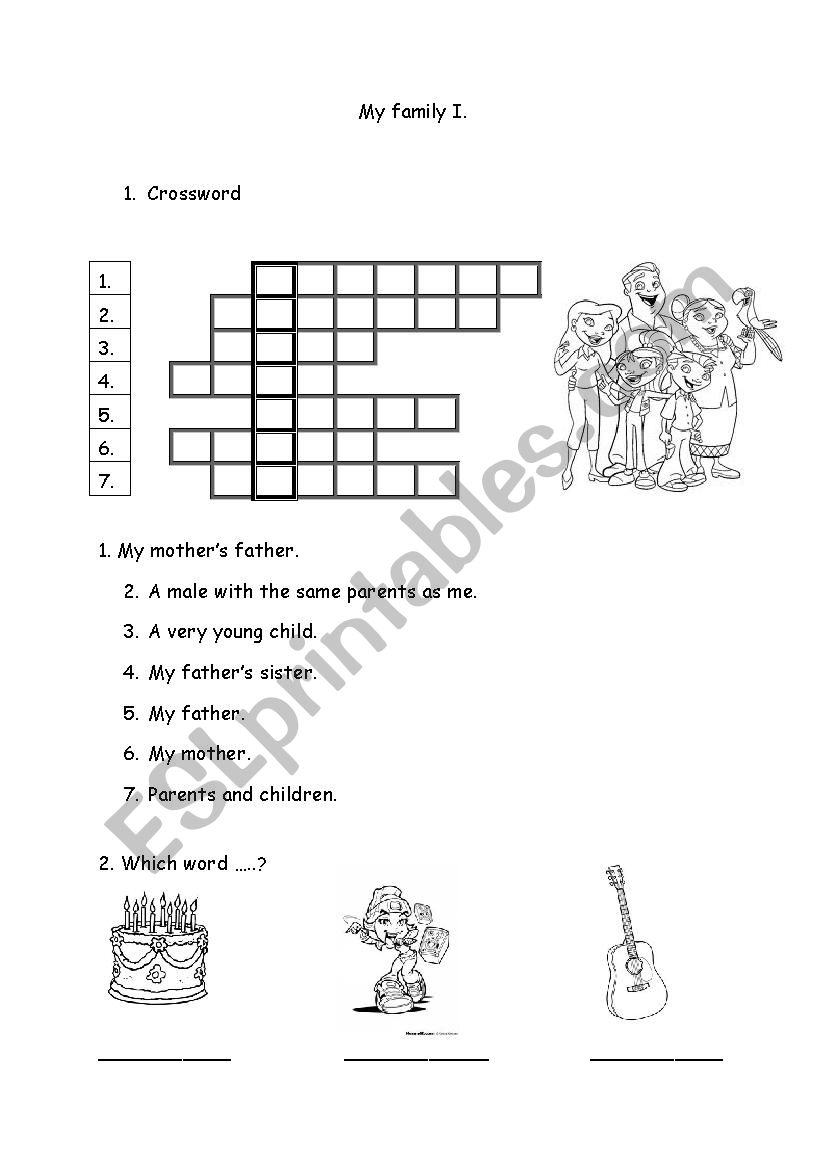 My family I. worksheet