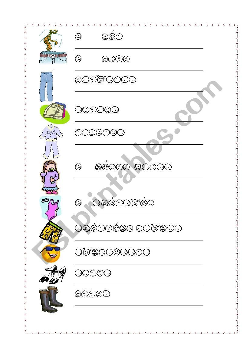 Clothes and accessories part 2