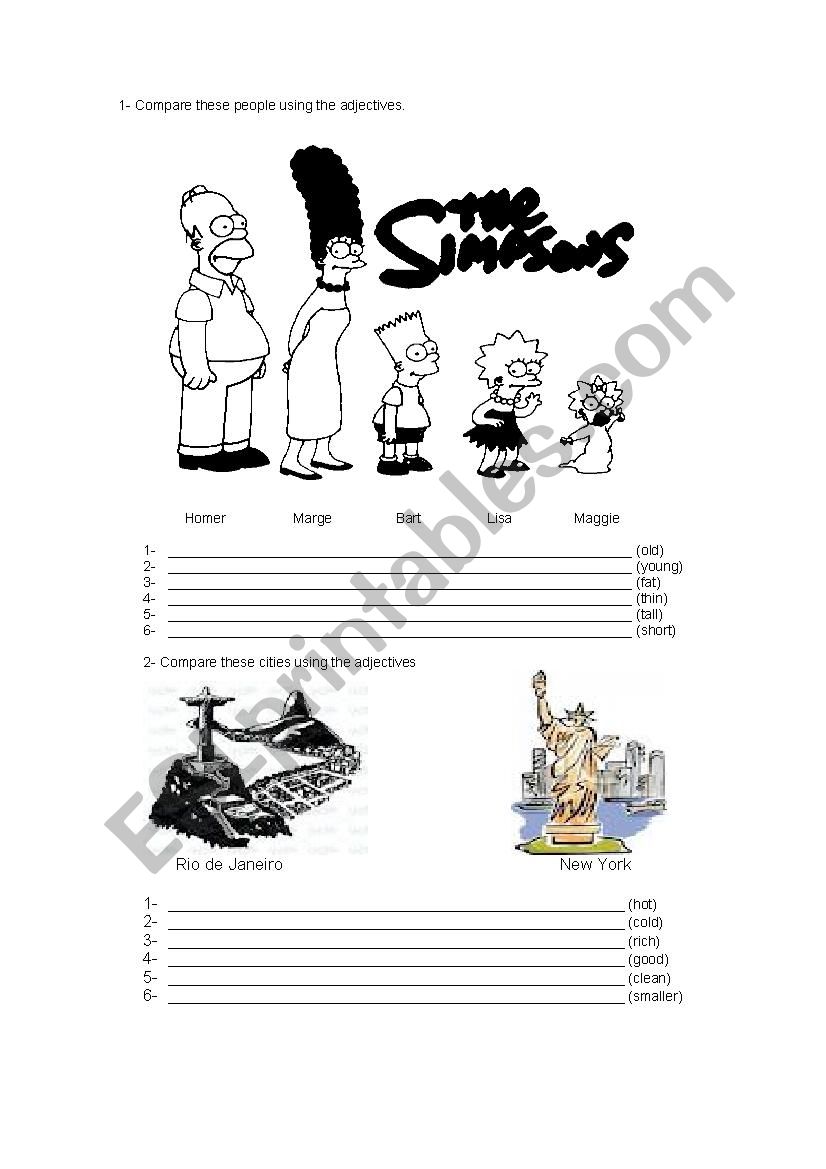 Comparative  worksheet