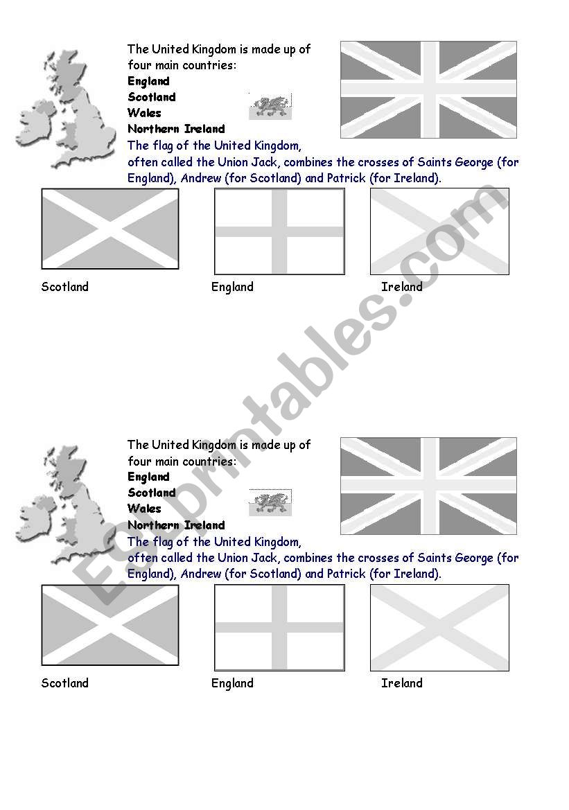 Great Britain (flag story) worksheet