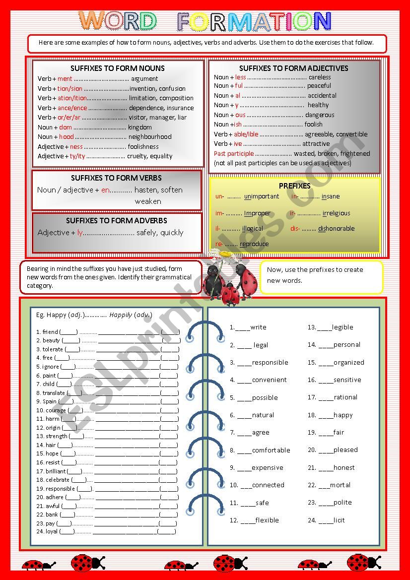 Word Formation worksheet