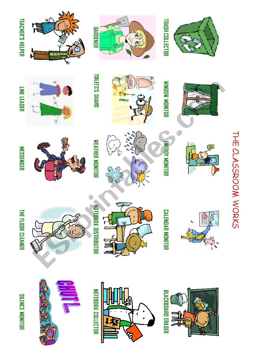 the classroom puplis works worksheet