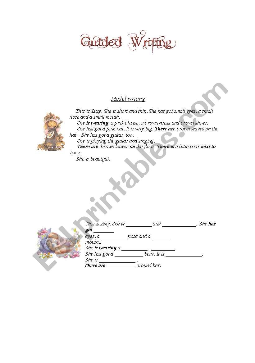 Guided writing worksheet