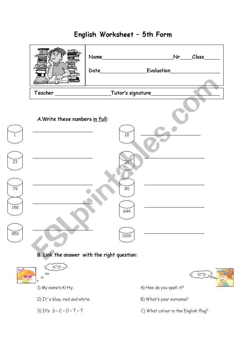 Whats your name? worksheet