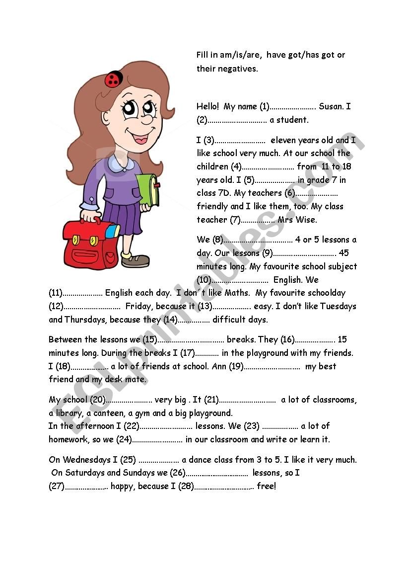 School worksheet