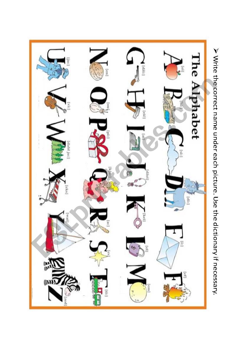 Alphabet worksheet