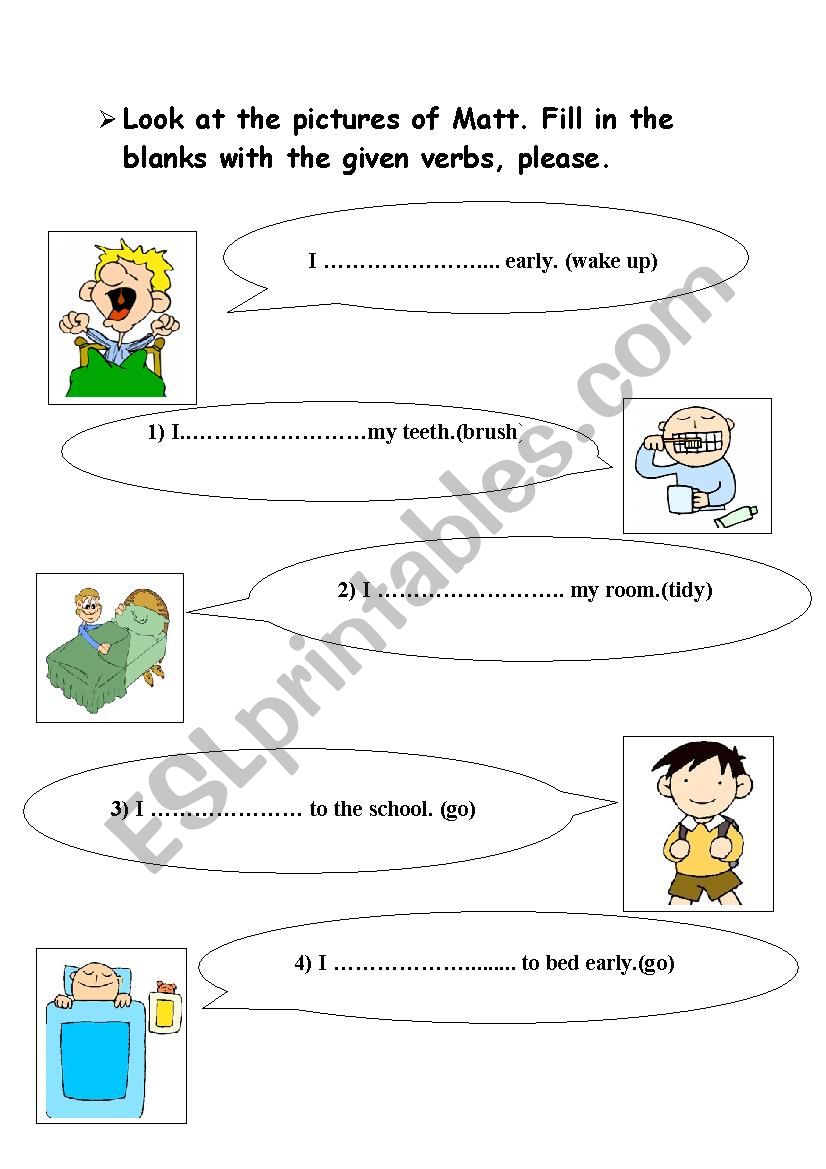 simple present tense worksheet